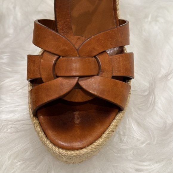 SAINT LAURENT YSL Tribute Wedges Camel Size 36.5 - Picture 6 of 8